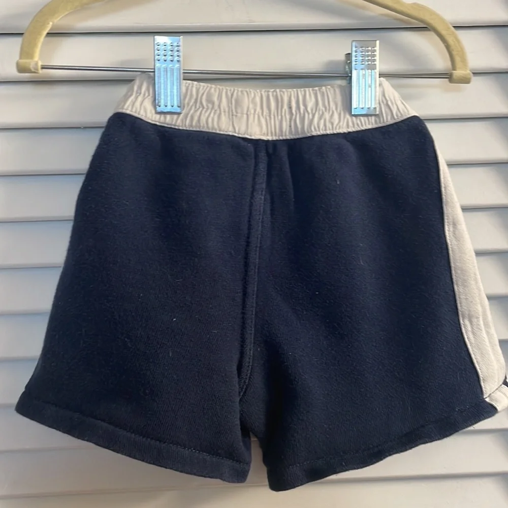 Polo RL Gym Sweat-shorts LIKE NEW! Drawstring, Navy w/White Stripes on Sides